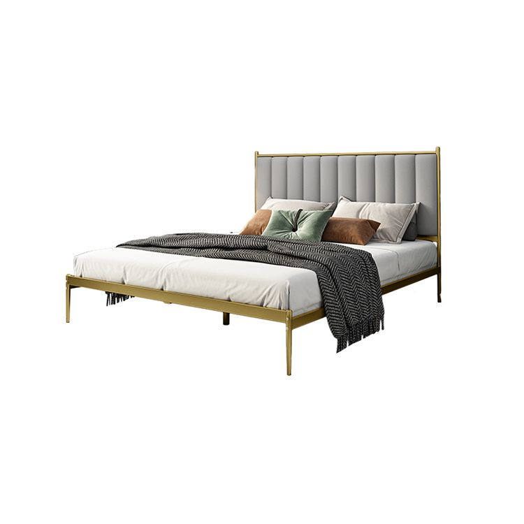 Metal Glam Metal Solid Colore Rettangolare Passa rivestito Standard Bed