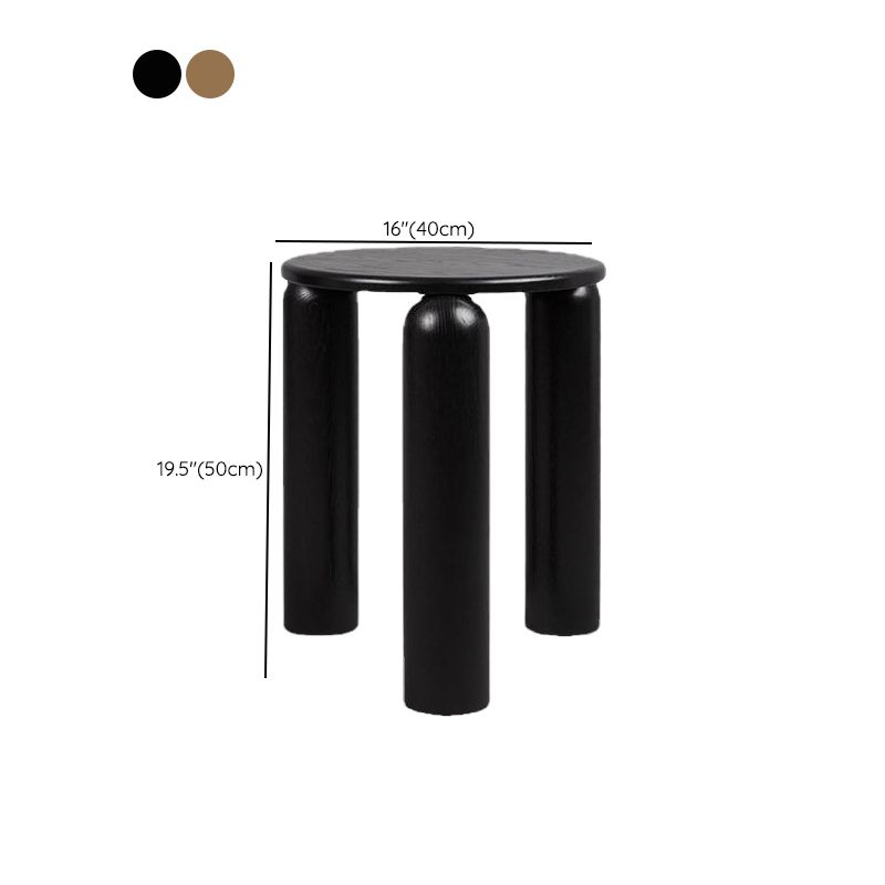 3本の脚のある北欧サイドテーブルラウンドソリッド木製エンドテーブル