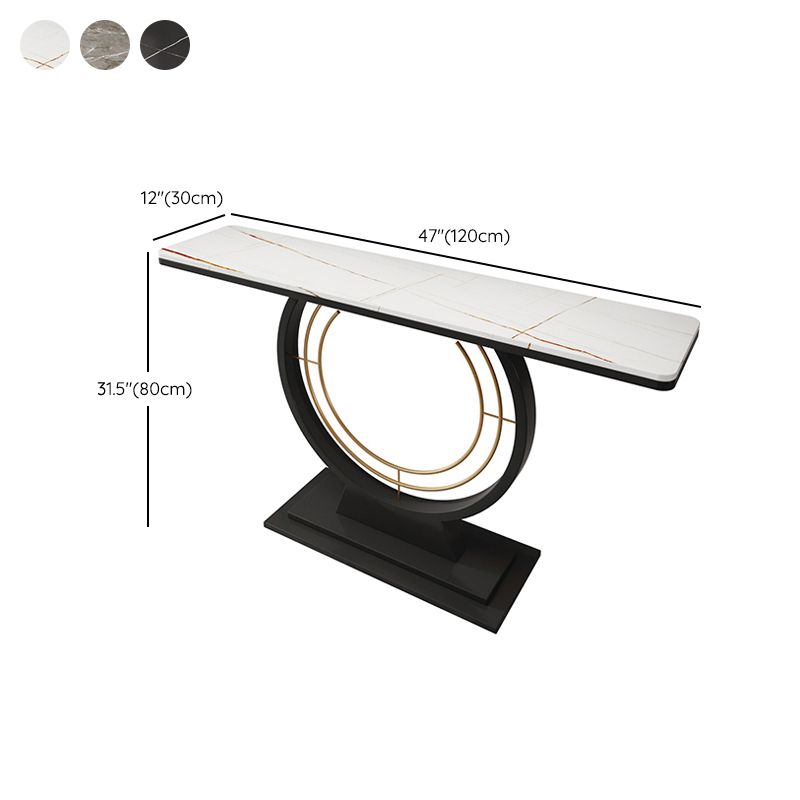 Modern Rectangle Console Accent Table Antique Finish Console Sofa Table in Stone Clearhalo 'Console Tables' 'console_tables' 'Entry & Mudroom Furniture' 'furn' 'furn_console_tables' 'Furniture' 1200x1200_57074ea0-e79a-4221-9891-afb908b25362