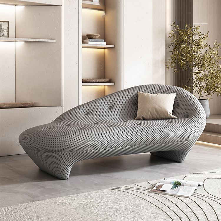 Silla de salón de color sólido con chaise de pino de estilo moderno con un brazo
