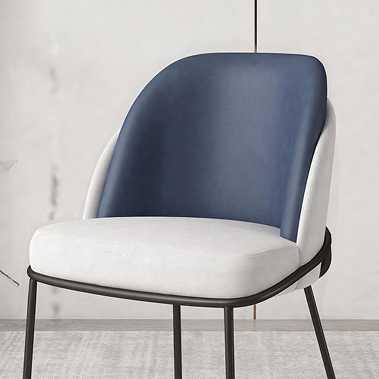 Nordic Style Metal Dining Room Chair Upholstered Armless Chair for Restaurant Use Clearhalo ' kitchen&dining_furn' 'Dining Chairs' 'Dining Tables & Seating' 'dining_chair' 'furn' 'furn_dining_chair' 'Furniture' 'furniture_dining_chair' 'Kitchen & Dining Furniture' 'kitchen' 1200x1200_5709df86-d4d6-4dcd-b864-73d9487a7565