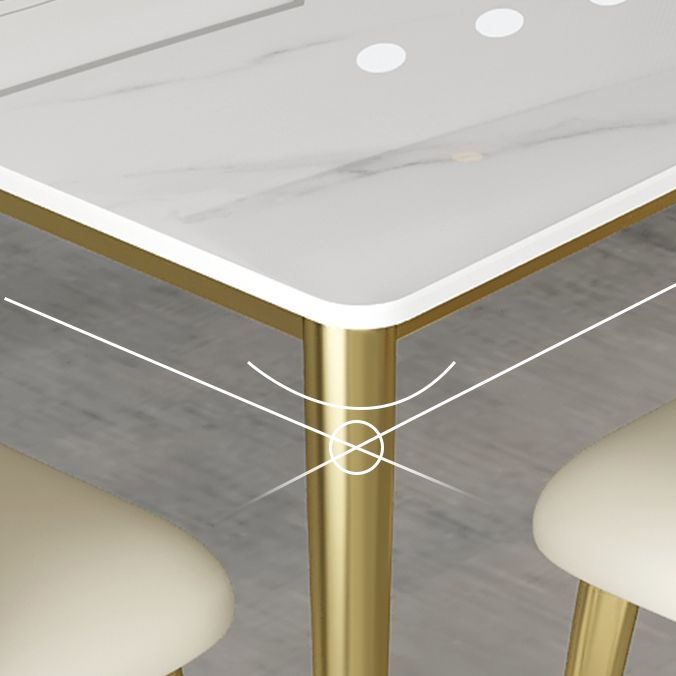 Minimalist Sintered Stone White Dining Set White Standard Dining Set for Kitchen Clearhalo 'Dining Room Sets' 'Dining Tables & Seating' 'dining_room_set' 'furn' 'furn_dining_room_set' 'Furniture' 'furniture_dining_room_set' 'Kitchen & Dining Furniture' 'kitchen&dining_furn' 'kitchen' 1200x1200_570b418d-d229-4d01-8697-8912ee7339c3