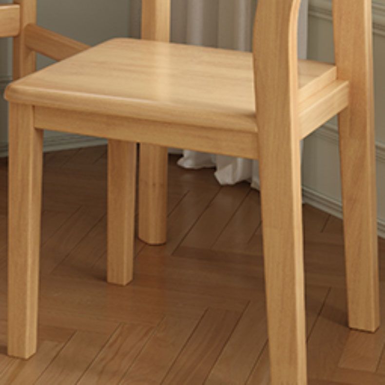 Modern Style Armless Dining Chair Wooden Frame Open Back Dining Chair for Dining Room