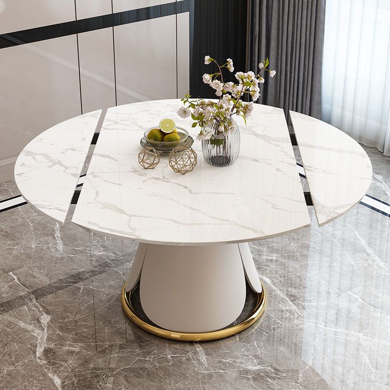 Nordic 1/4/5/7 Pieces Dining Set with Round Table and Leather Chairs Dinette Set Clearhalo 'Dining Room Sets' 'Dining Tables & Seating' 'dining_room_set' 'furn' 'furn_dining_room_set' 'Furniture' 'furniture_dining_room_set' 'Kitchen & Dining Furniture' 'kitchen&dining_furn' 'kitchen' 1200x1200_570e7cba-8a6f-4314-b553-40c35e07120f