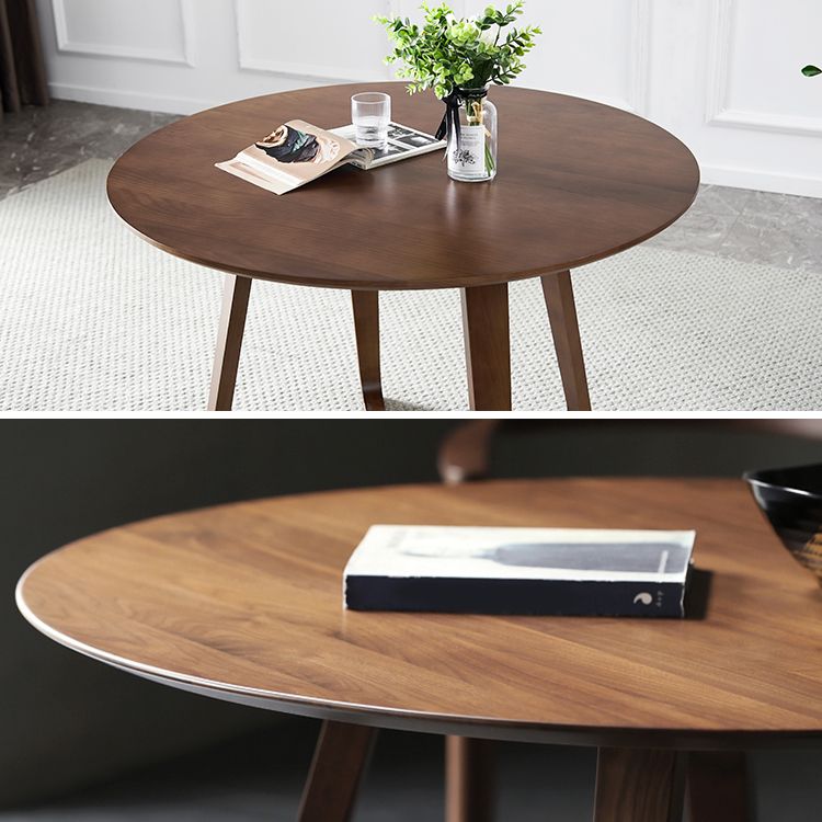 Round Solid Ashwood Brown Table Simplicity Double Pedestal Table for Dining Room Clearhalo ' dining_table' 'Dining Tables & Seating' 'Dining Tables' 'furn' 'furn_dining_table' 'Furniture' 'furniture_dining_table' 'Kitchen & Dining Furniture' 'kitchen&dining_furn' 'kitchen' 'kitchen_dining_table' 1200x1200_570e87b6-aec9-4da1-b935-3ce1c0169e4e