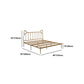 Crame de lit contemporain de 84,65 pouces de large Metai Gold Slat Lit avec tête de lit