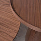 Round Solid Wood Coffee Table Pedestal Coffee Cocktail Table