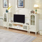 Console multimediale tradizionale Porta TV Console porta TV in legno massello con cassetti