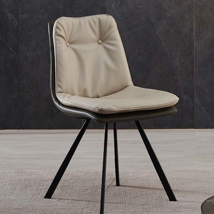 Industrial Metal Kitchen Dining Chair Solid Back Dining Chair