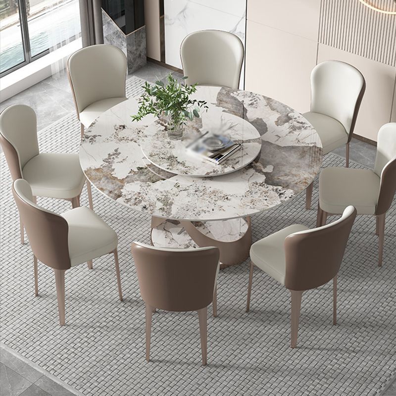 Modern Sintered Stone Dining Table Pedestal Casual Dining Table Clearhalo 'Dining Tables & Seating' 'Dining Tables' 'dining_table' 'furn' 'furn_dining_table' 'Furniture' 'furniture_dining_table' 'Kitchen & Dining Furniture' 'kitchen' 'kitchen_dining_table' 1200x1200_5713b141-97b0-4867-bae7-43b4757478f0