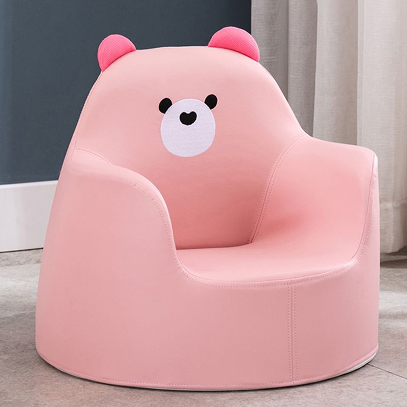 PU Arms Included Barrel Accent Chair with Fixed Back, Flared Arms for Living Room