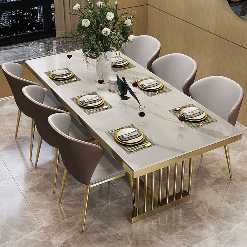 Metal Traditional Luxury Rectangle Table Sintered Stone Table with Metal Trestle Clearhalo ' dining_table' 'Dining Tables & Seating' 'Dining Tables' 'furn' 'furn_dining_table' 'Furniture' 'furniture_dining_table' 'Kitchen & Dining Furniture' 'kitchen&dining_furn' 'kitchen' 'kitchen_dining_table' 1200x1200_57144903-366a-4a3d-8a68-bf3ca626a7a4