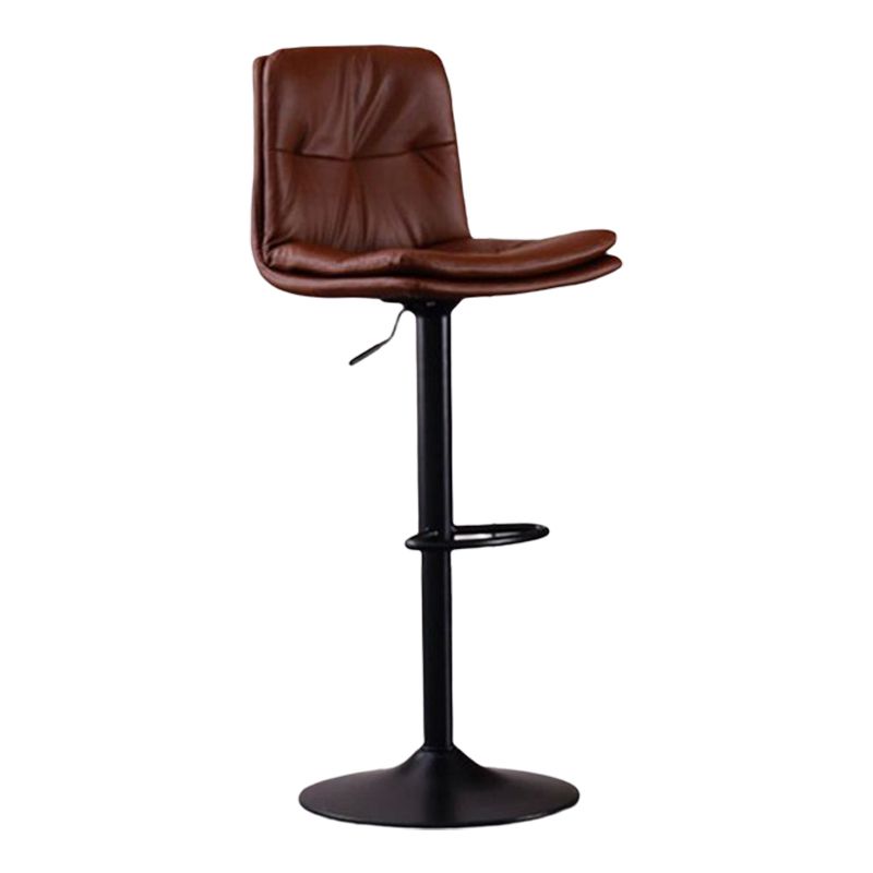 Contemporary Liftable Bar-stool PU Leather Bar Stool with Metal Legs Clearhalo 'Bar Furniture' 'Bar Stools' 'bar_stools' 'furn' 'furn_bar_stools' 'Furniture' 'furniture_bar_stools' 'Kitchen & Dining Furniture' 1200x1200_57150ee2-e4a9-44f5-b10e-89a2059a4ceb