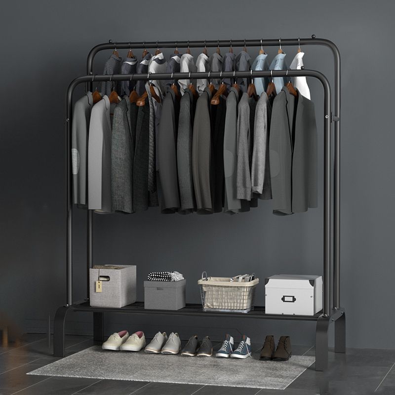 インダストリアルコートハンガーメタルストレージシェルフ玄関コートラック