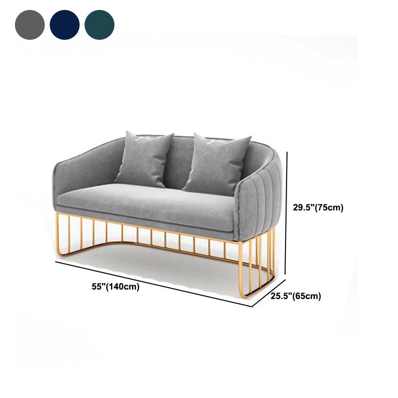 29.5 "H Contemporáneo de 2 plazas de terciopelo en terciopelo Loveseat para apartamento