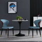 Contemporary Style Sintered Stone Dining Table Metallic Tulip Base Round Table for Home Clearhalo ' dining_table' 'Dining Tables & Seating' 'Dining Tables' 'furn' 'furn_dining_table' 'Furniture' 'furniture_dining_table' 'Kitchen & Dining Furniture' 'kitchen&dining_furn' 'kitchen' 'kitchen_dining_table' 1200x1200_5716c790-f04b-4390-859e-cf76d0158439