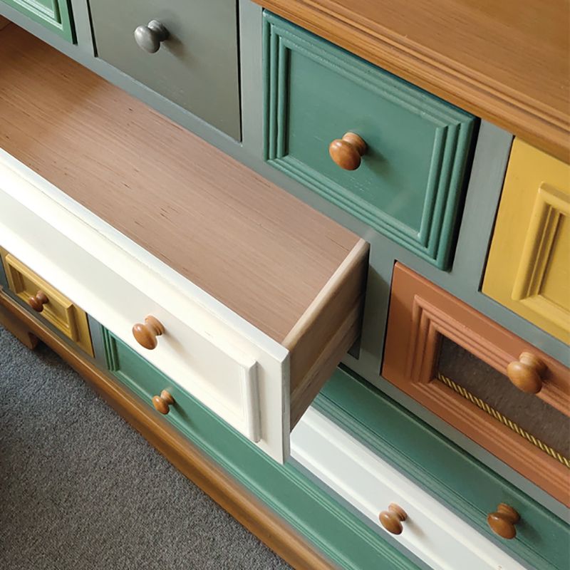 Cassetta del torace di stoccaggio americano tradizionale stoccaggio in stile con cassetto in legno massiccio