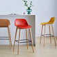 Sgabelli da bar senza braccio scandinavo sgabello da bassa schiena con 4 gambe di faggio
