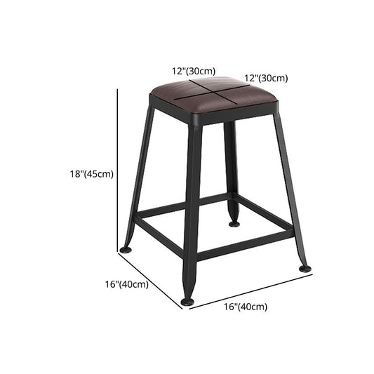 Contemporary Metal Solid Wood Barstool Indoor Bar Stool with Backless Clearhalo 'Bar Furniture' 'Bar Stools' 'bar_stools' 'furn' 'furn_bar_stools' 'furniture_bar_stools' 'Kitchen & Dining Furniture' 'kitchen&dining_furn' 'kitchen' 'kitchen_furn' Furniture' 1200x1200_5719130e-77e9-4be1-838a-480d4582973f