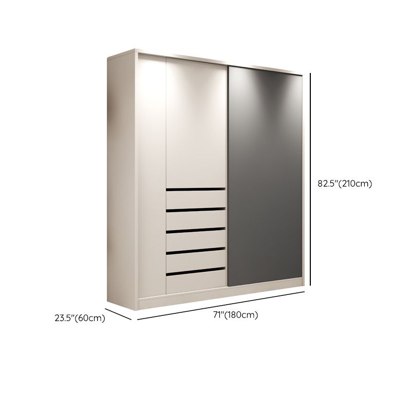 Moderne stijl schuifdeuren arme houten opbergkast met planken