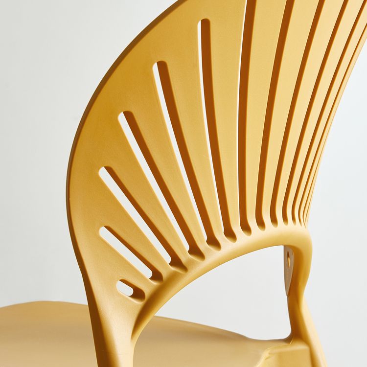 Contemporary Style Plastic Dining Armless Chair Open Back Dining Side Chair Clearhalo ' kitchen&dining_furn' 'Dining Chairs' 'Dining Tables & Seating' 'dining_chair' 'furn' 'furn_dining_chair' 'Furniture' 'furniture_dining_chair' 'Kitchen & Dining Furniture' 'kitchen' 1200x1200_571ba02e-ec63-4594-8786-ad2ee580a805