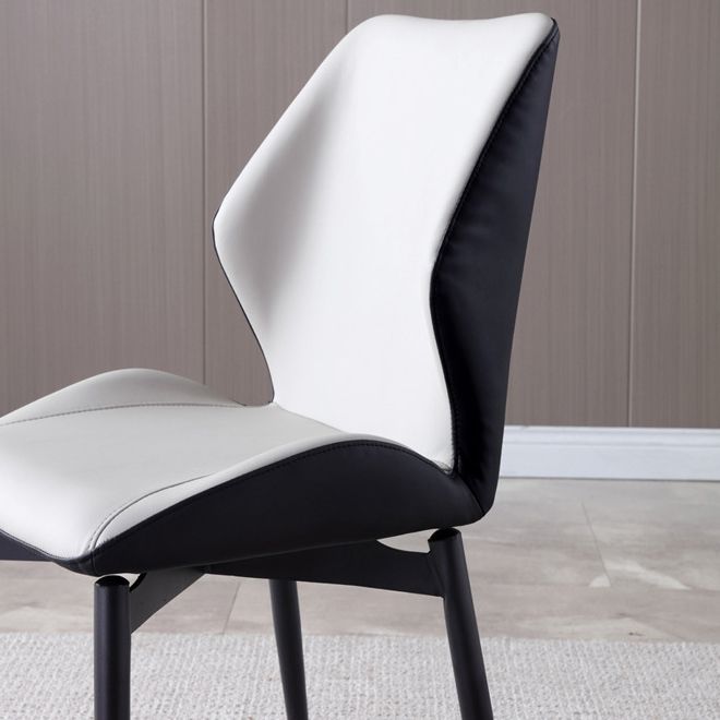 Contemporary Indoor Side Chair Wingback Metal Upholstered Dining Room Chair Clearhalo ' kitchen&dining_furn' 'Dining Chairs' 'Dining Tables & Seating' 'dining_chair' 'furn' 'furn_dining_chair' 'Furniture' 'furniture_dining_chair' 'Kitchen & Dining Furniture' 'kitchen' 1200x1200_571e4246-58ec-4405-bfd9-7033484e2830