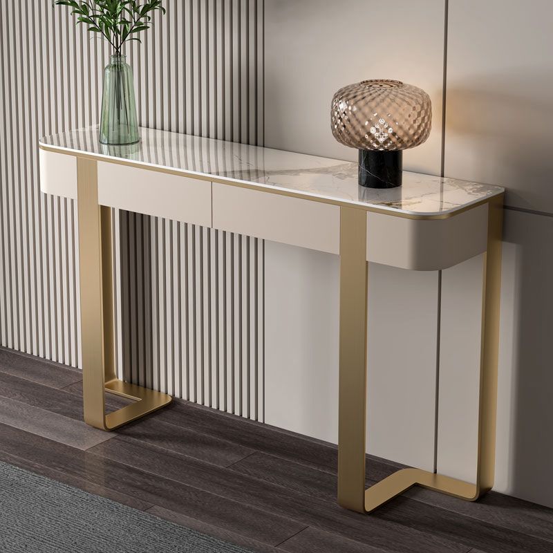 Glam Console Accent Table Antique Finish Console Sofa Table with Drawer