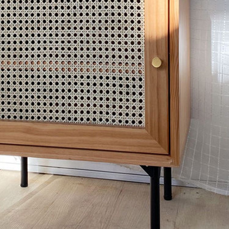 15.75" Tall Rattan Bedside Cabinet Solid Wood Nightstand with 1 Door Clearhalo 'Bedroom Furniture' 'furn' 'furn_night_stand' 'Furniture' 'night_stand' 'Nightstands' 1200x1200_571ed9b2-f889-4ac5-a4b6-a2654cdb9d9b