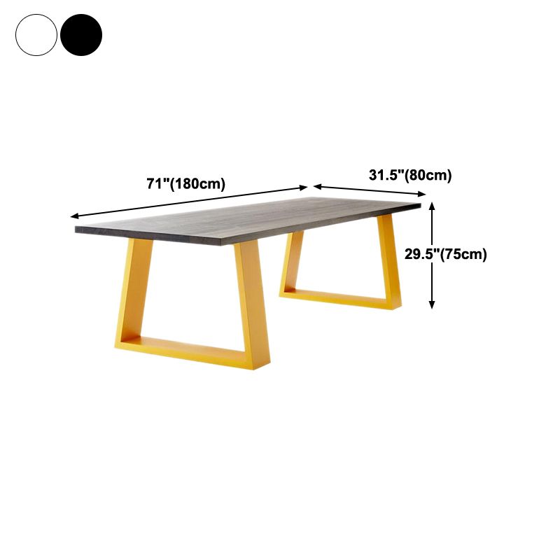 Industrial Style Sled Base Furniture Pine Solid Wood Dining Site Table for Home Clearhalo ' dining_table' 'Dining Tables & Seating' 'Dining Tables' 'furn' 'furn_dining_table' 'Furniture' 'furniture_dining_table' 'Kitchen & Dining Furniture' 'kitchen&dining_furn' 'kitchen' 'kitchen_dining_table' 1200x1200_5720d7ba-b5fd-43b5-8f1b-908991bd4564