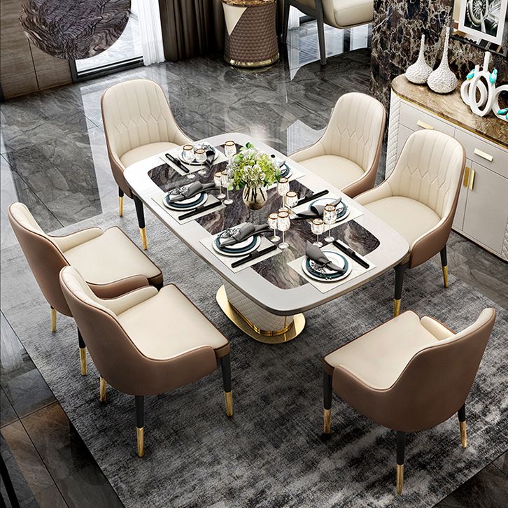 Modern 1/2/6/7 Pieces Dining Set Marble Dining Furniture Set /Separate Items Clearhalo 'Dining Room Sets' 'Dining Tables & Seating' 'dining_room_set' 'furn' 'furn_dining_room_set' 'Furniture' 'furniture_dining_room_set' 'Kitchen & Dining Furniture' 'kitchen&dining_furn' 'kitchen' 1200x1200_5720d993-d087-439e-a212-873c5146630e