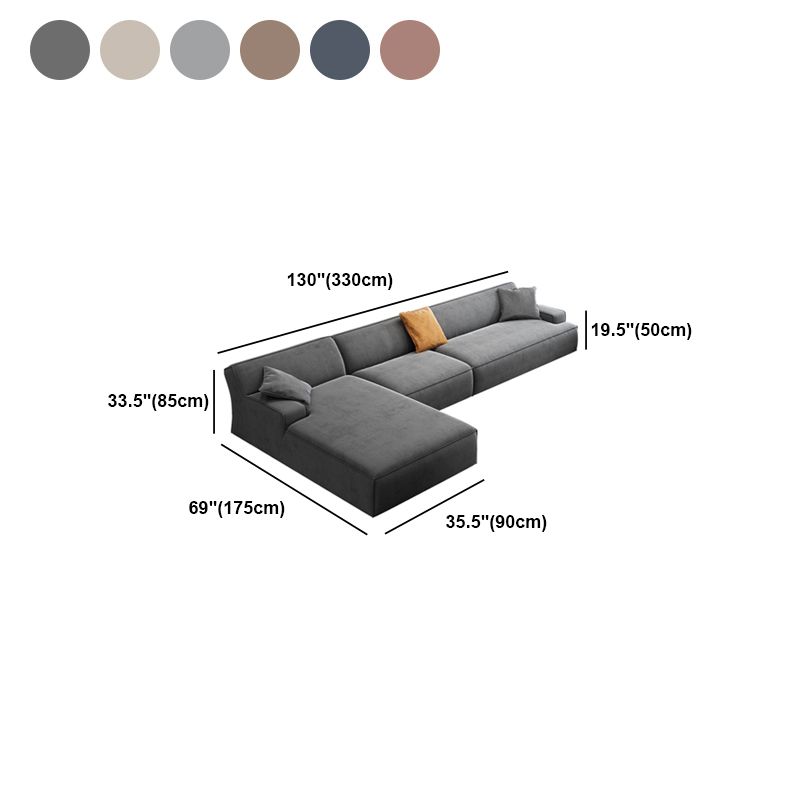 Divano moderno di divano in cotone e cuscini per braccio incassati per soggiorno per soggiorno
