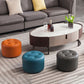 Modern Pouf Ottoman Faux Leather Upholstered Tufted Solid Color Cylinder Shape Ottoman Clearhalo 'furn' 'furn_ottomans_poufs' 'Furniture' 'Living Room Furniture' 'Ottomans & Poufs' 'ottomans_poufs' 1200x1200_5725820a-51c0-4519-8413-e0f326095d65