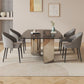 Rectangular Dining Table Clear Glass Tabletop with Chrome Base Clearhalo 'Dining Tables & Seating' 'Dining Tables' 'dining_table' 'furn' 'furn_dining_table' 'Furniture' 'Kitchen & Dining Furniture' 1200x1200_5725dcc1-c614-47f7-a548-b04ad2109e28