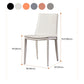 Chaise latéral en faux cuir en cuir en métal chaise de salle à manger sans bras pour chambre à coucher