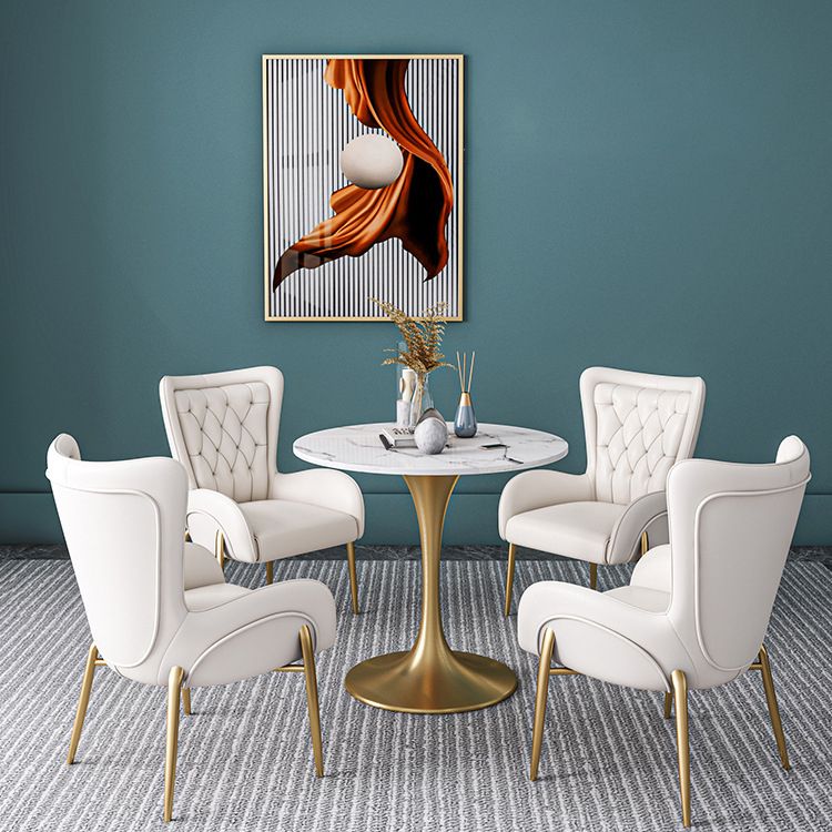 Glam Style 1/2/3/4/5 Pieces Dining Set Stone Top Dining Furniture Set for Living Room Clearhalo 'Dining Room Sets' 'Dining Tables & Seating' 'dining_room_set' 'furn' 'furn_dining_room_set' 'Furniture' 'furniture_dining_room_set' 'Kitchen & Dining Furniture' 'kitchen&dining_furn' 'kitchen' 1200x1200_572750bf-2e83-43ea-8440-fb90cfbe8302