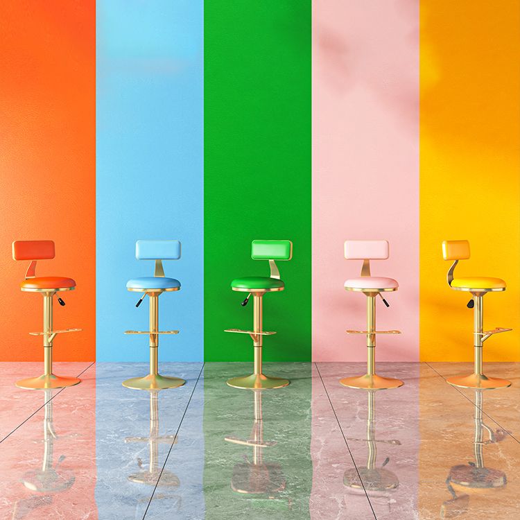 Glam Jewelry Shop Adjustable Height Stool Matte Finish Leather Barstool Clearhalo 'Bar Furniture' 'Bar Stools' 'bar_stools' 'furn' 'furn_bar_stools' 'Furniture' 'furniture_bar_stools' 'Kitchen & Dining Furniture' 1200x1200_5728e6b6-c173-4300-8732-f2071ad0a06e