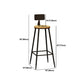 Industrial Metal Bar-stool with Black Base Round Low Back Counter-height Stool for Shop Clearhalo 'Bar Furniture' 'Bar Stools' 'bar_stools' 'furn' 'furn_bar_stools' 'Furniture' 'Kitchen & Dining Furniture' 1200x1200_572abbe6-5200-45e2-9eee-16b230969303