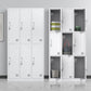 Steel White Storage Cabinet Contemporary Cabinet with Hinged Door Clearhalo 'Armoires & Wardrobes' 'armoires_wardrobes' 'Bedroom Furniture' 'furn' 'furn_armoires_wardrobes' 'Furniture' 1200x1200_572be29c-1c8d-48a8-b34c-db27fad93b10