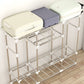 Contemporary Style Metal Wardrobe Cloth Rod Included Wardrobe Closet With Shelves