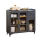 Modern Style Dining Server Acrylic Doors Dining Server in Gray Clearhalo 'buffet_sideboard' 'Buffets & Sideboards' 'furn' 'furn_buffet_sideboard' 'Furniture' 'Kitchen & Dining Furniture' 1200x1200_572fe326-a504-4b36-b4a1-bee4811327e3