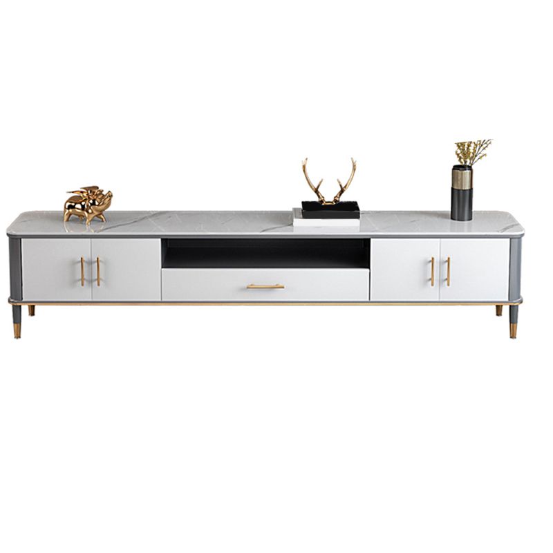 Glam Open Shelving Media Console Stone TV Stand with Drawers Clearhalo 'furn' 'furn_tv_stands_entertainment_centers' 'Furniture' 'Living Room Furniture' 'TV Stands & Entertainment Centers' 'TV Stands & Media Storage Furniture' 'tv_stands_entertainment_centers' 1200x1200_5730c44c-327b-414c-9d1f-e85fbb2d1cd7