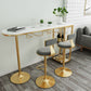 Double Pedestal Cocktail Bar Table Glam Storage Oval Counter-height Pub Table, Only Table Clearhalo 'Bar Furniture' 'Bar Tables' 'bar_tables' 'furn' 'furn_bar_tables' 'Furniture' 'furniture_bar_tables' 'Kitchen & Dining Furniture' 'kitchen&dining_furn' 'kitchen' 1200x1200_573100f1-8d59-481b-a558-73b3cc26c6ac