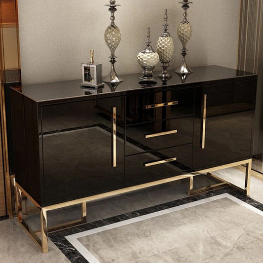 A buffet da pranzo contemporaneo con cassetti ingegnerizzato in legno server