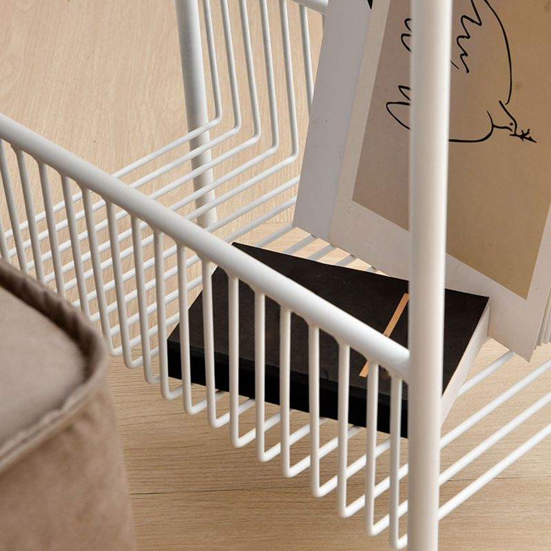 Contemporary Metal End Table Tray Top Accent Side Table with Storage Clearhalo 'Coffee & Accent Tables' 'End & Side Tables' 'end_side_tables' 'furn' 'furn_end_side_tables' 'Furniture' 'Living Room Furniture' 1200x1200_5732b7b6-210b-451f-baab-60d8fa3f29de