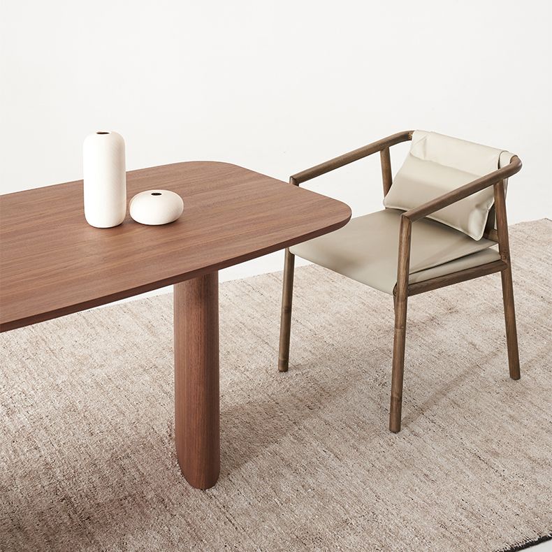 Rectangle Pine Wood Dining Table for Restaurant Modern Table with Double Pedestal Base Clearhalo ' dining_table' 'Dining Tables & Seating' 'Dining Tables' 'furn' 'furn_dining_table' 'Furniture' 'furniture_dining_table' 'Kitchen & Dining Furniture' 'kitchen&dining_furn' 'kitchen' 'kitchen_dining_table' 1200x1200_5732ceab-b9ca-45b3-9216-08d1a9209d1d