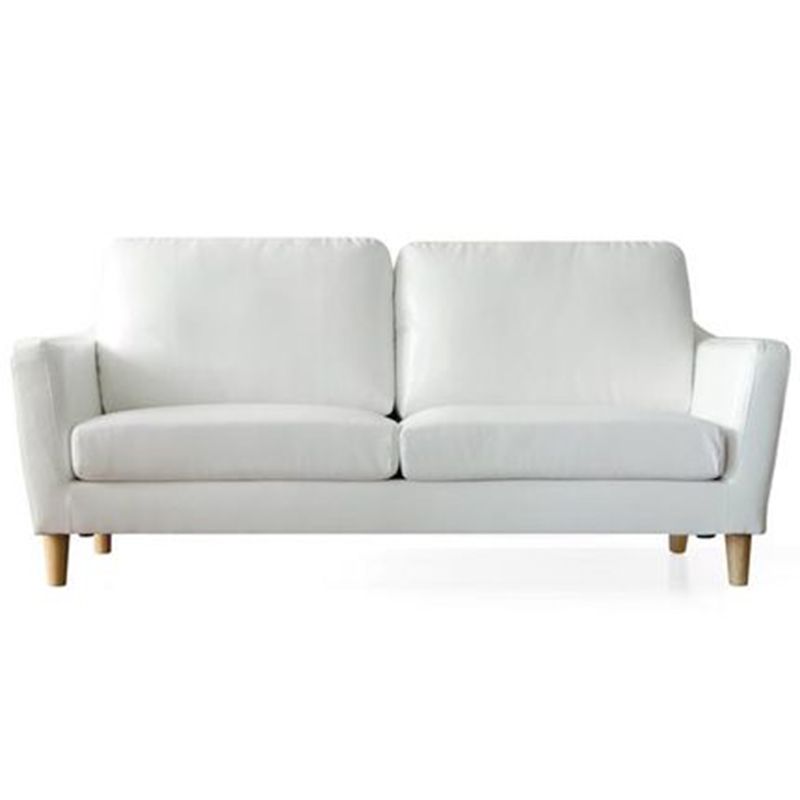 Transitional Faux Leather Flared Arm Sofa with 2 Pillows for Living Room Clearhalo 'furn' 'furn_sofas' 'Furniture' 'furniture_sofas' 'kitchen' 'kitchen_sofas' 'Living Room Furniture' 'Sofa' 'sofas' 1200x1200_573372f8-fee7-4431-807c-8a06f205e343