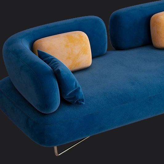 Scandinavian Solid Color Velvet Sofa 31.49" Wide Tuxedo Arm Sofa Clearhalo 'furn' 'furn_sofas' 'Furniture' 'Living Room Furniture' 'Sofa' 'sofas' 1200x1200_5735f383-f653-42dc-96b5-ad0f37ab40bb