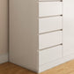 Multi Drawers Dresser White and Brown Wooden Storage Chest for Bedside