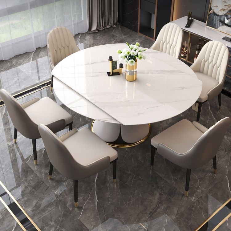 Modern Round Dining Table Sintered Stone Dining Table with Pedestal Base for Home Kitchen Dinner Clearhalo ' dining_table' 'Dining Tables & Seating' 'Dining Tables' 'furn' 'furn_dining_table' 'Furniture' 'furniture_dining_table' 'Kitchen & Dining Furniture' 'kitchen&dining_furn' 'kitchen' 'kitchen_dining_table' 1200x1200_573787d4-2a81-4b0d-8c81-51ea0614673d