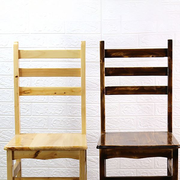 Ladder achterkant stoel vast houten eetkamerstoel voor eetkamer